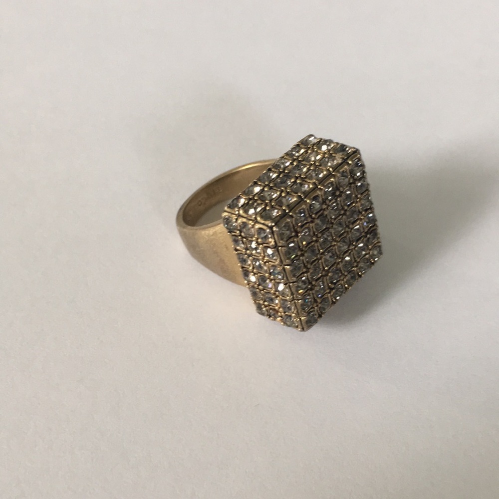 Lia Sophia Cubist Heavy Stone Encrusted Ring 7 - Picture 3 of 7